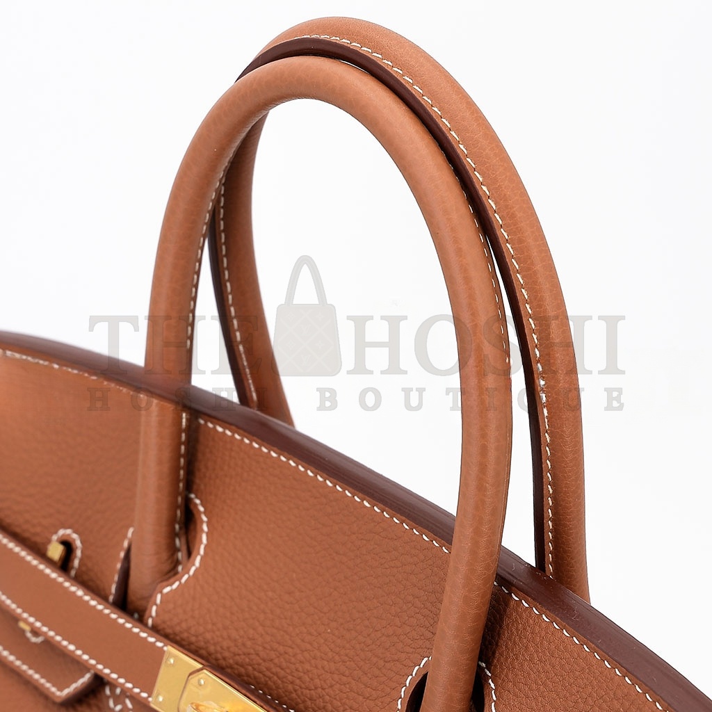 H**me5 BIRKIN 30 TOGO LEATHER GOLDEN BROWN GOLD BUCKLE BAG 5375750663 (30*23*15cm) Master Quality